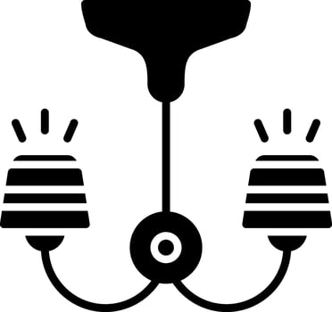 Lamp Glyph Icon vector