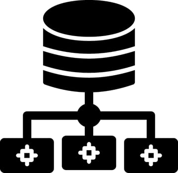 Big Data Glyph Icon vector