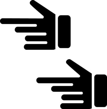 Pointing Left Glyph Icon vector