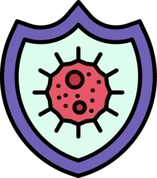 Bacteria Line Filled Icon vector
