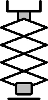 Car Jack Line Filled Icon vector