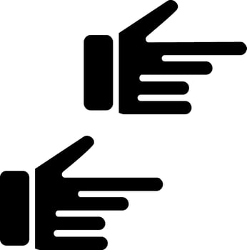 Pointing Right Glyph Icon vector