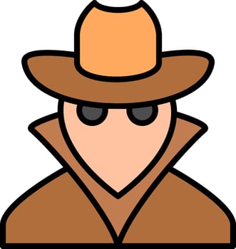 Spy Line Filled Icon vector