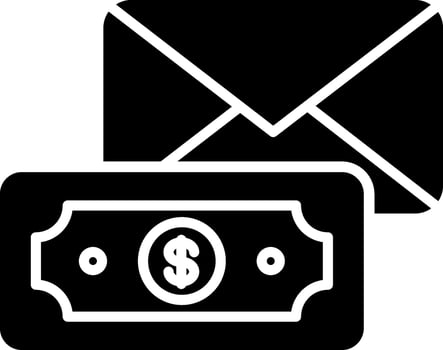 Envelope Glyph Icon vector