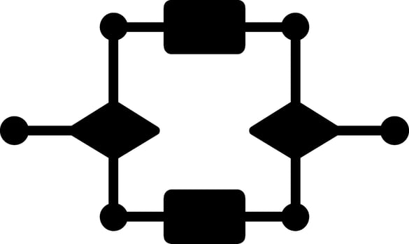 Algorithm Glyph Icon vector