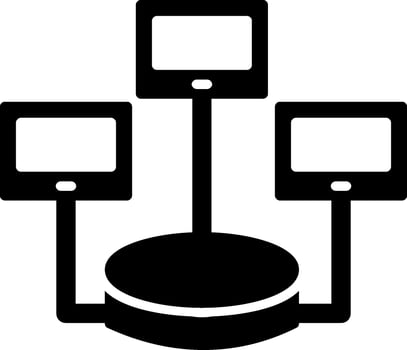 Distributed Database Glyph Icon vector