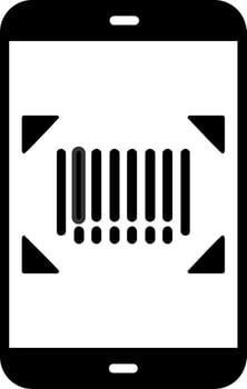 Barcode Scan Glyph Icon vector