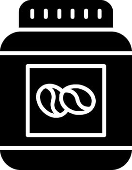 Beans Jar Glyph Icon vector
