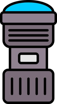 Camera Lens Line Filled Icon vector