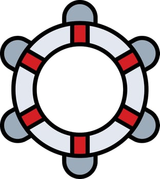 Lifebuoy Line Filled Icon vector