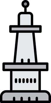 Monument Line Filled Icon vector