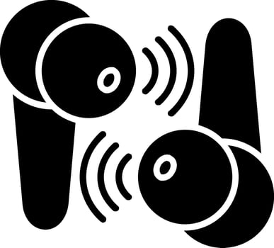 Earbuds Glyph Icon vector