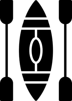 Canoe Glyph Icon vector