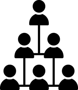 Hierarchical Structure Glyph Icon vector