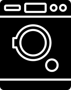 Tumble Dryer Glyph Icon vector