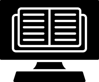 Online Class Glyph Icon vector
