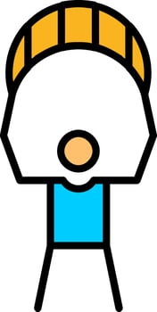 Skydiving Line Filled Icon vector
