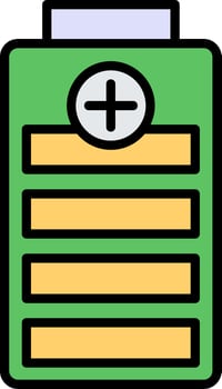 Battery Level Line Filled Icon vector