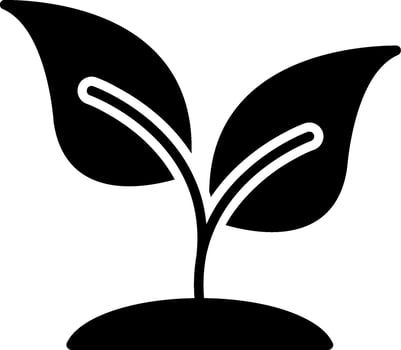 Basil Glyph Icon vector