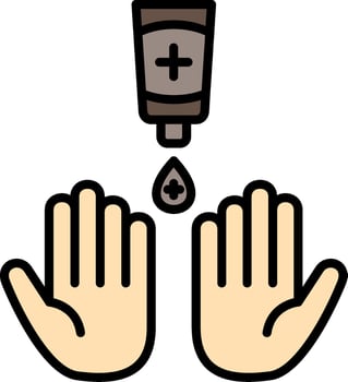 Hand Wash Line Filled Icon vector