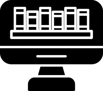 Online Library Glyph Icon vector