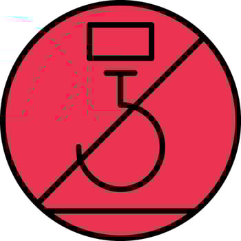 Use No Hooks Line Filled Icon vector