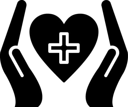 Heart Care Glyph Icon vector