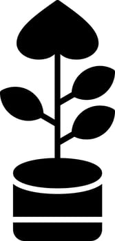 Peace Lily Glyph Icon vector
