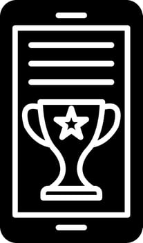 Online Award Glyph Icon vector