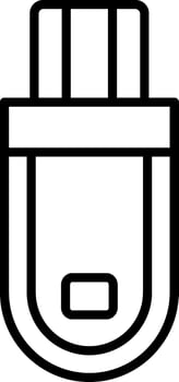 Flash Drive Line Filled Icon vector
