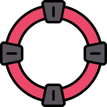 Life Saver Line Filled Icon vector