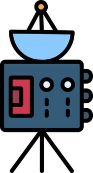 Probe Line Filled Icon vector