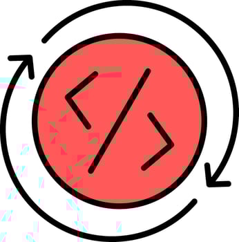 Development Line Filled Icon vector