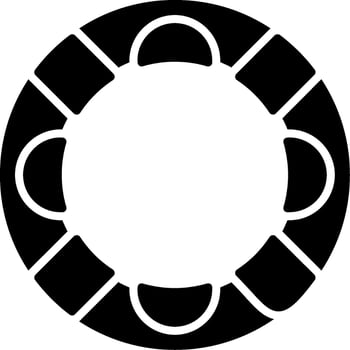 Rubber Ring Glyph Icon vector