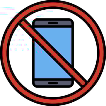 Prohibited Sign Line Filled Icon vector
