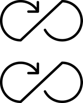 Infinity Line Filled Icon vector