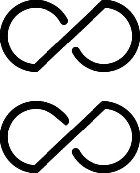 Infinity Glyph Icon vector