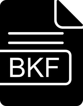 BKF File Format Glyph Icon vector