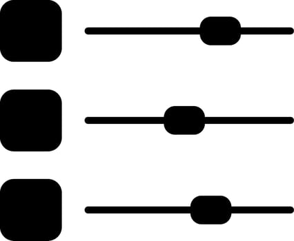Sliders Glyph Icon vector