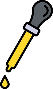 Dropper Line Filled Icon vector