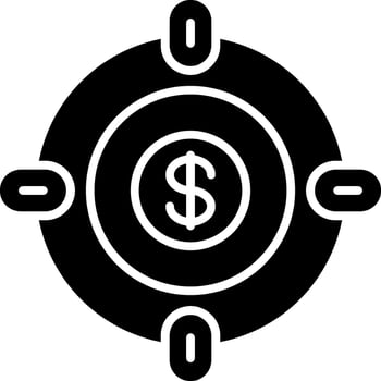 Target Glyph Icon vector