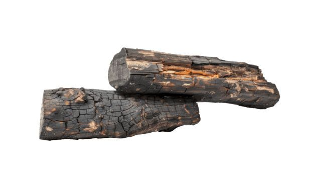 Fire logs isolated isolated on the transparent background, Format png