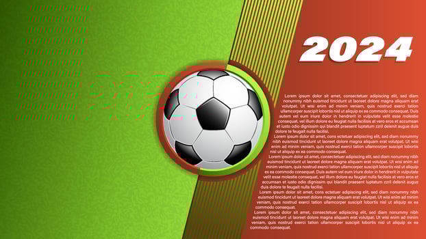 Football, soccer banner template, sport poster, creative concept background, illustration vector