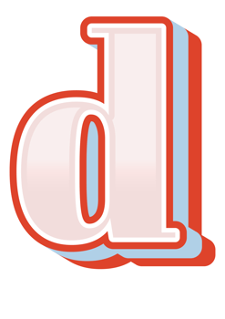 3D Cartoon Alphabet Letter and Number png