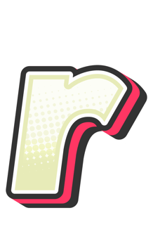 Comic Halftone Alphabet Letter and Number png