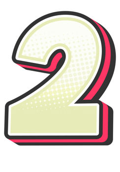 Comic Halftone Alphabet Letter and Number png