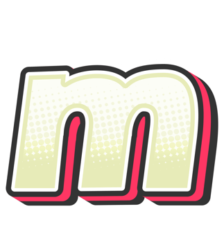 Comic Halftone Alphabet Letter and Number png