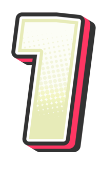 Comic Halftone Alphabet Letter and Number png