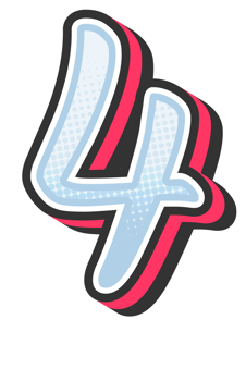 Comic Halftone Alphabet Letter and Number png