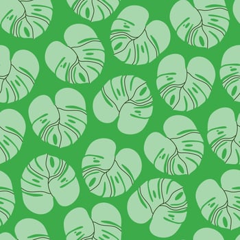 Seamless pattern of tropical leaves. Floral pattern, tropical plant line arts. Design for paper, covers, fabrics, home decoration and other users. vector